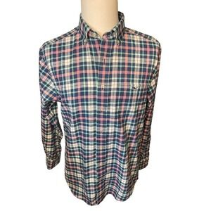 Vineyard Vines Flannel Tucker Shirt Mens Medium Plaid Long Sleeve
